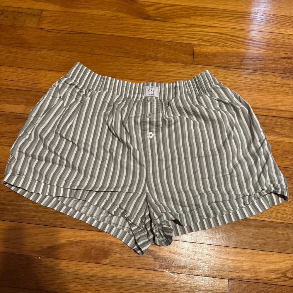 better together green and white boxer shorts 100% cotton